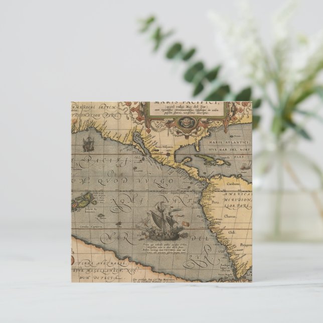 Antique Old Map Inspired (14) Luggage Tag (Standing Front)