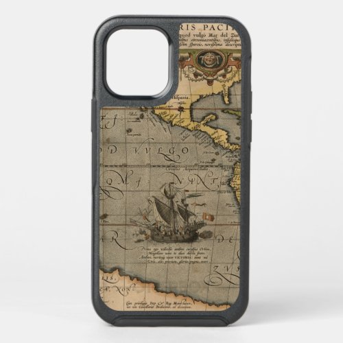 Antique Old Map Inspired 14 Luggage Tag OtterBox Symmetry iPhone 12 Pro Case