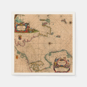 Antique Old Map Inspired (1) Napkins