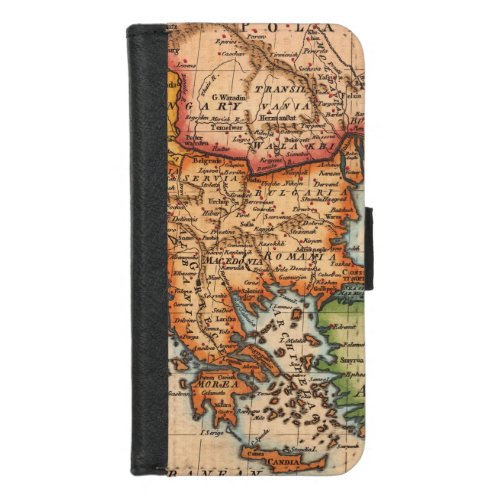 Antique Old Map Inspired 2 iPhone 87 Wallet Case
