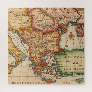 Antique Old Map Inspired (2) Jigsaw Puzzle