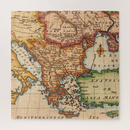 Antique Old Map Inspired 2 Jigsaw Puzzle