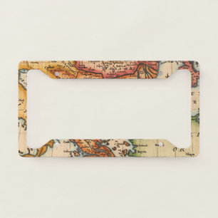 Antique Old Map Inspired (2) License Plate Frame