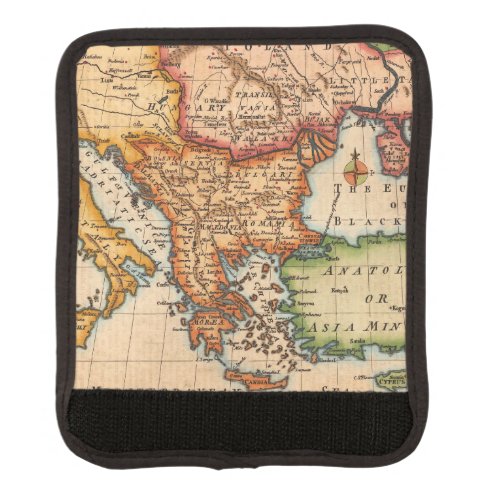 Antique Old Map Inspired 2 Luggage Handle Wrap