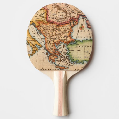 Antique Old Map Inspired 2 Ping Pong Paddle