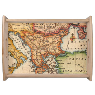 Antique Old Map Inspired (2) Serving Tray