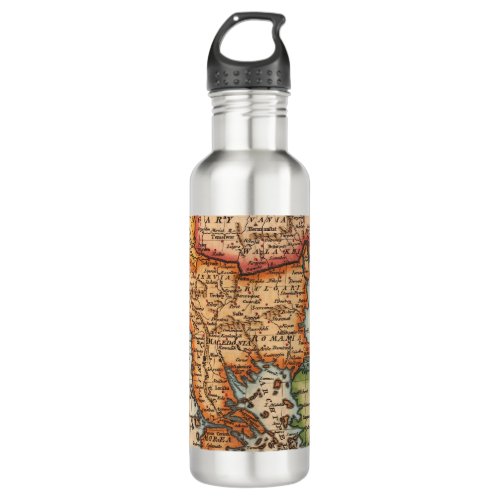 Antique Old Map Inspired 2 Stainless Steel Water Bottle