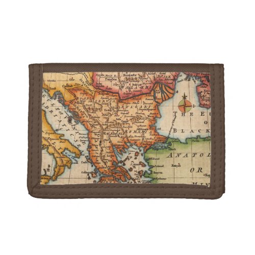 Antique Old Map Inspired 2 Trifold Wallet
