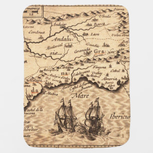 Antique Old Map Inspired (3) Baby Blanket
