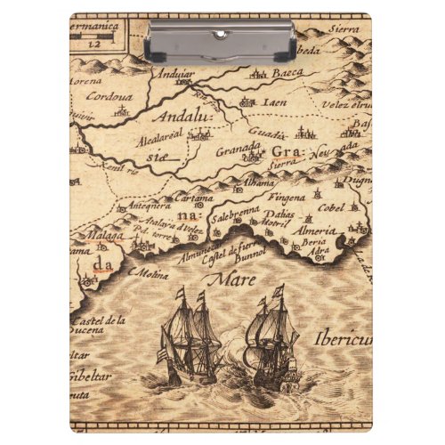 Antique Old Map Inspired 3 Clipboard