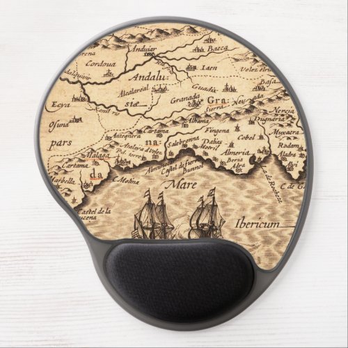 Antique Old Map Inspired 3 Gel Mouse Pad