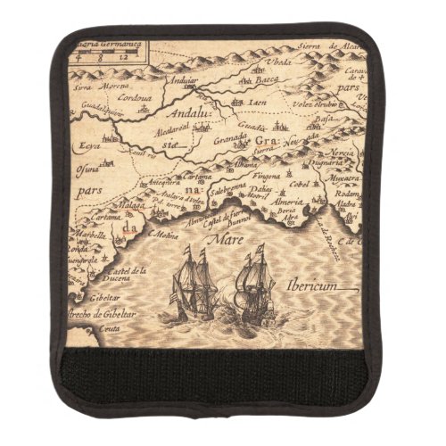 Antique Old Map Inspired 3 Luggage Handle Wrap