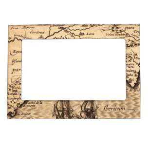Antique Old Map Inspired (3) Magnetic Frame