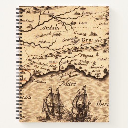 Antique Old Map Inspired 3 Notebook