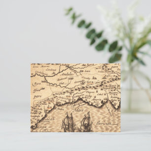 Antique Old Map Inspired (3) Postcard