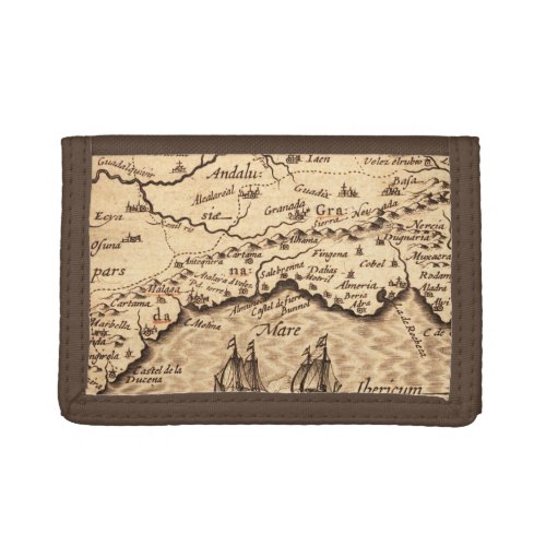 Antique Old Map Inspired 3 Trifold Wallet