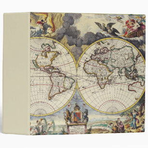 Antique Old Map Inspired (4) 3 Ring Binder