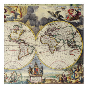 Antique Old Map Inspired (4) Acrylic Print