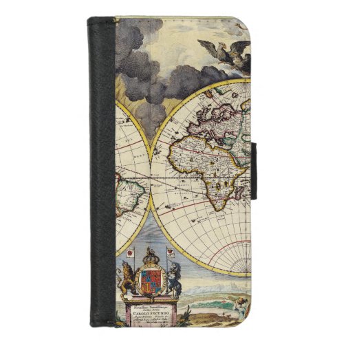 Antique Old Map Inspired 4 iPhone 87 Wallet Case