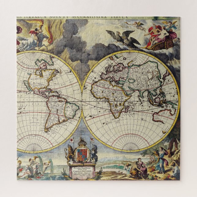 Antique Old Map Inspired (4) Jigsaw Puzzle (Vertical)