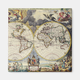 Antique Old Map Inspired (4) Magnet