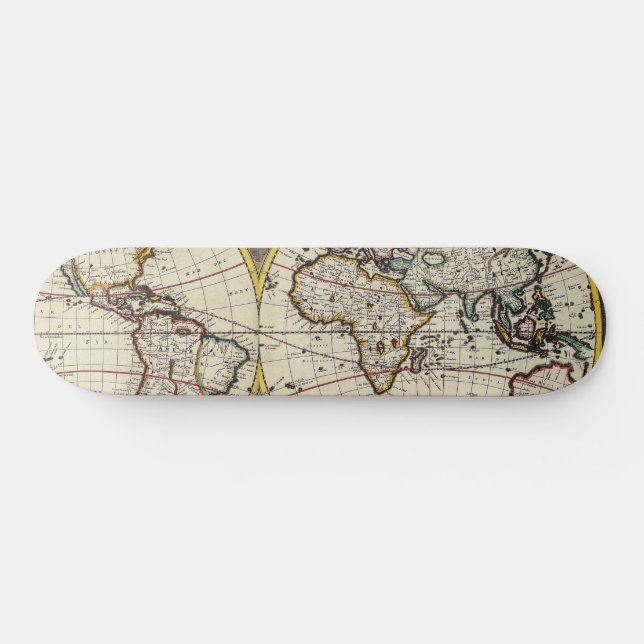 Antique Old Map Inspired (4) Skateboard (Horz)