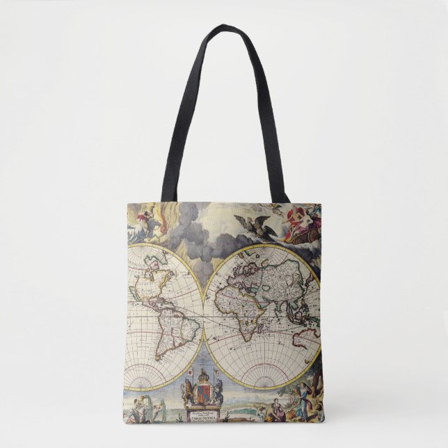 Antique Old Map Inspired (4) Tote Bag (Front)