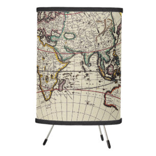 Antique Old Map Inspired (4) Tripod Lamp