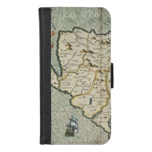 Antique Old Map Inspired 7 iPhone 87 Wallet Case