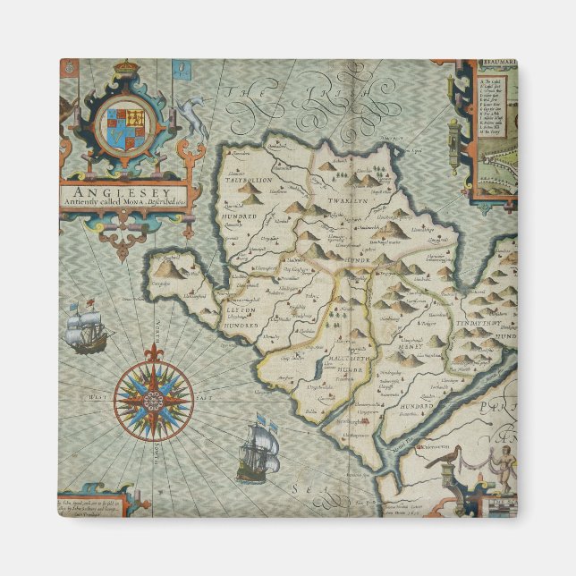 Antique Old Map Inspired (7) Magnet (Front)