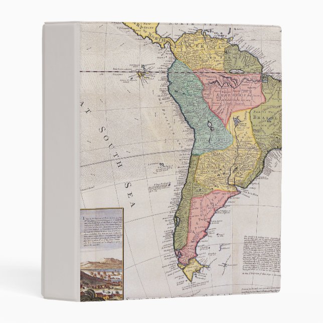 Antique Old Map Inspired (8) Mini Binder (Front/Spine)