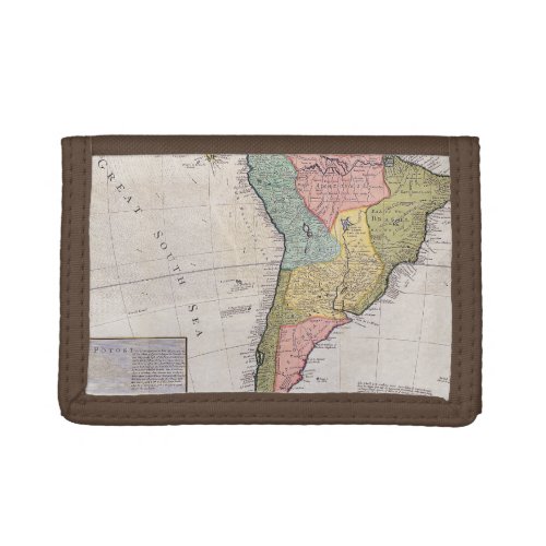 Antique Old Map Inspired 8 Trifold Wallet