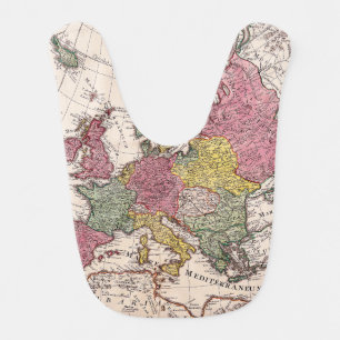 Antique Old Map Inspired (9) Baby Bib