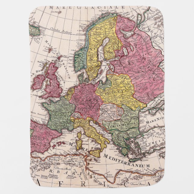 Antique Old Map Inspired (9) Baby Blanket (Front)
