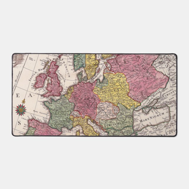 Antique Old Map Inspired (9) Desk Mat (Front)