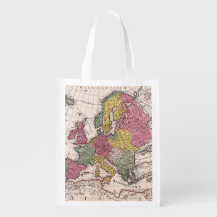 Antique Old Map Inspired (9) Grocery Bag