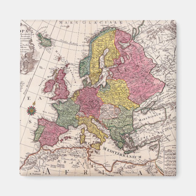 Antique Old Map Inspired (9) Magnet (Front)