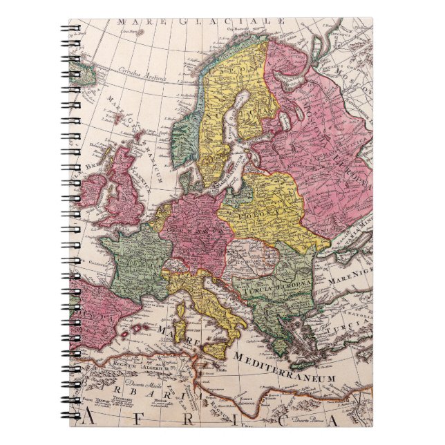 Antique Old Map Inspired (9) Notebook (Front)