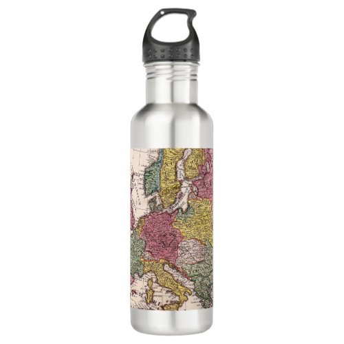 Antique Old Map Inspired 9 Stainless Steel Water Bottle