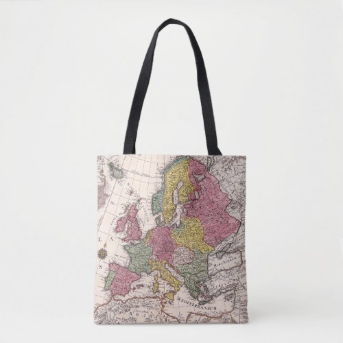 Antique Old Map Inspired 9 Tote Bag