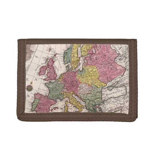 Antique Old Map Inspired 9 Trifold Wallet