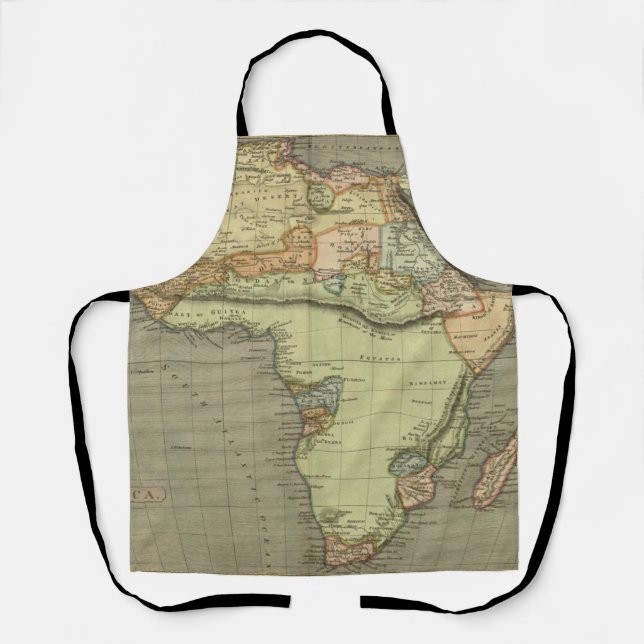 Antique Old Map Inspired Apron (Front)