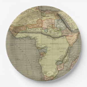 Antique Old Map Inspired Paper Plates