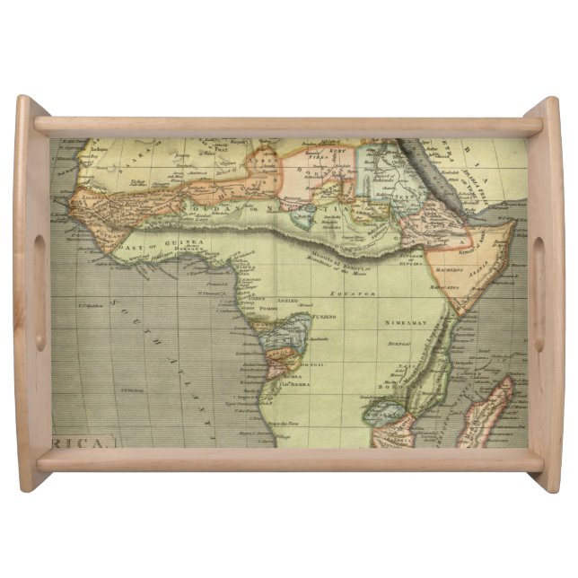 Antique Old Map Inspired Serving Tray (Front)