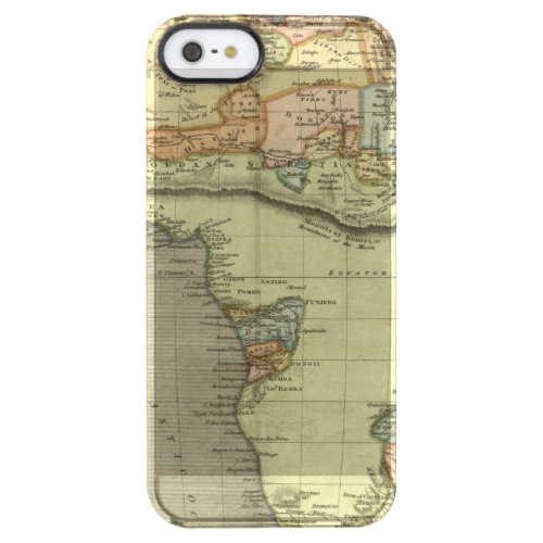 Antique Old Map Inspired Clear iPhone SE55s Case