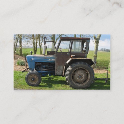 Antique Old Tractor Small Photo Card