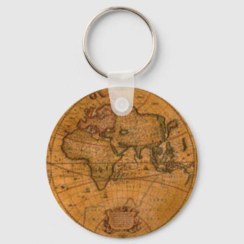 Antique Old Vintage Map Series Key-chain Keychain by EarthGifts at Zazzle