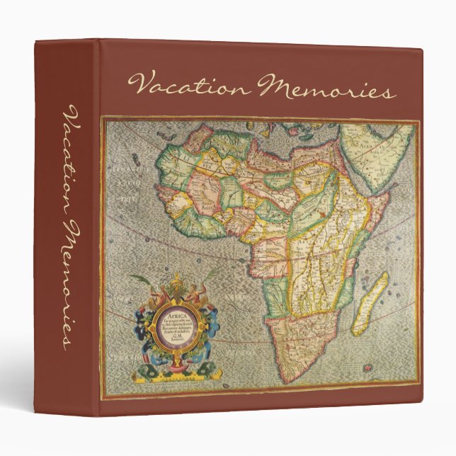 Antique Old World Gerardus Mercator Map of Africa Binder (Front/Spine)