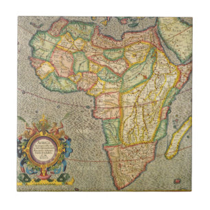 Antique Old World Gerardus Mercator Map of Africa Ceramic Tile