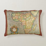 Antique Old World Gerardus Mercator Map of Africa Decorative Pillow